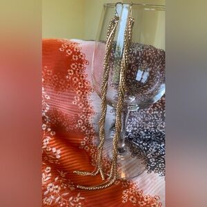 Vintage Gold Twisted Dangle Earrings